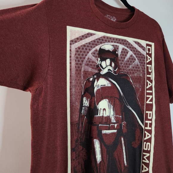 Star Wars Fifth Sun The Force Awakens Captain Phasma Poster Heather Red Tshirt L - Picture 4 of 16